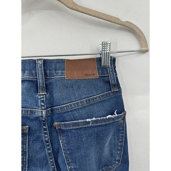 Madewell Women's 10’ High Rise Skinny Button Fly Distressed Jeans Size 23 Blue - Picture 10 of 10